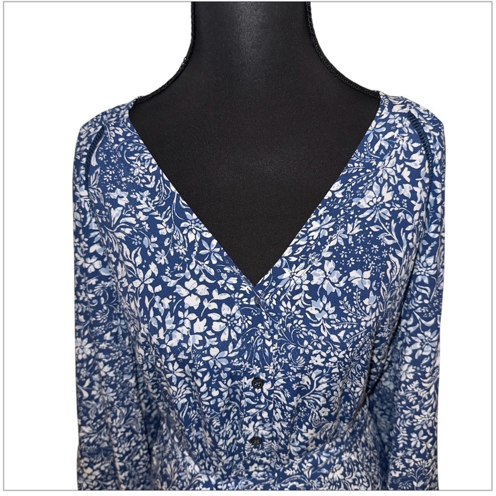 Madewell- Tie-Waist Tiered Mini Dress in Floral Womens Size 8 - Picture 8 of 10